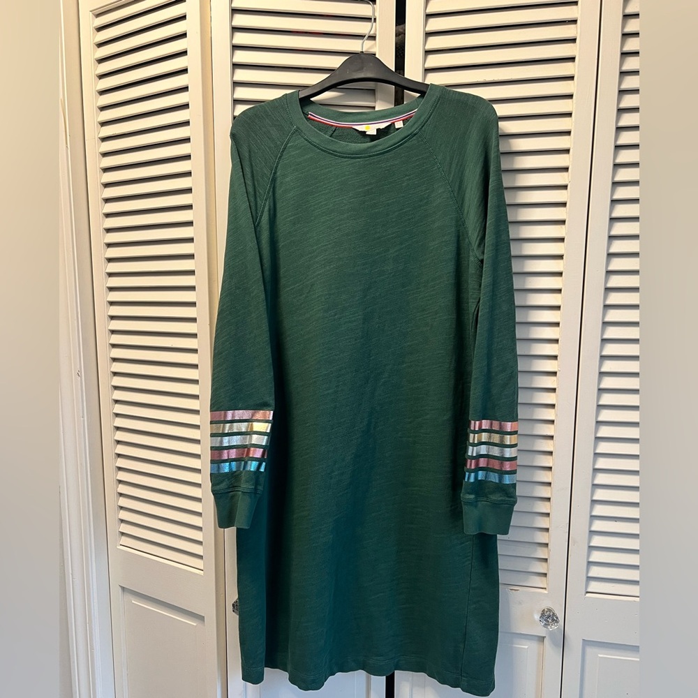 Boden Mabel Green Sweatshirt Dress *St. Patrick’s Day - Picture 3 of 6